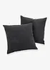 Kuddfodral i linnelook (2-pack), bonprix