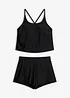 Tankini med badshorts, snabbtorkande material (2 delar), bonprix