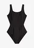 Baddräkt med medelhög formande effekt och glansigt material, bonprix