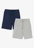 Sweatshirtshorts med ekologisk bomull (2-pack), bonprix