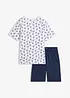 Pyjamas med shorts, av bomull, 2 delar, bonprix