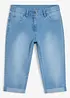 Caprijeans Mid Waist med reglerbar midja, bonprix