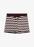 Stickade shorts av linnemix, bonprix