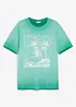 T-shirt med tvättade effekter, av ekologisk bomull, bonprix