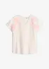 Blus med blombroderi, bonprix