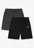 Jerseyshorts i tjockt material med ekologisk bomull (2-pack), bonprix