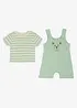 T-shirt + hängselshorts (2-pack), bonprix