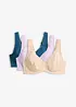 BH med bygel i ekologisk bomull (3-pack), bonprix