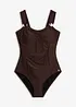 Baddräkt med lätt formande effekt och guldfärgade detaljer, bonprix