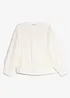 Blus av poplin med struktur, bonprix