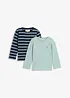 Långärmad T-shirt i ren ekologisk bomull för barn (2-pack), bonprix