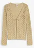 Hålmönstrad cardigan av bomull, bonprix