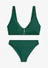 Bikini med BH-topp med prydnadsknappar (2 delar), bonprix