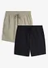 Shorts i bomullsmuslin (2-pack), bonprix