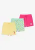 Jerseyshorts av ekologisk bomull (3-pack), bonprix