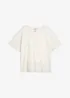 Topp med broderie anglaise, bonprix