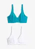 Minimizer-BH med vadderade axelband (2-pack), bonprix