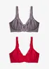 Minimizer-BH med vadderade axelband (2-pack), bonprix