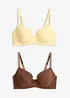 Push up-BH med bygel och ekologisk bomull (2-pack), bonprix