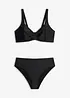 Minimizer-bikini och bikinibyxa med hög midja och lätt formande effekt (2 delar), bonprix