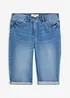 Jeansbermudas Mid Waist, med bekväm midja, bonprix