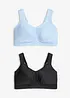 Sport-BH med medelhögt stöd (2-pack), bonprix