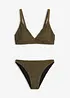 Virkad bikini med BH-topp (2 delar), bonprix
