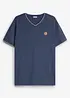 T-shirt med V-ringning med dubbel kant, bonprix