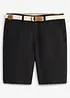 Stretchiga shorts med skärp, normal passform, bonprix