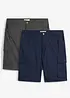 Stretchiga shorts i cargomodell (2-pack), bonprix