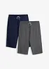 Jerseyshorts i lång modell med ekologisk bomull (2-pack), bonprix