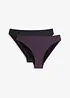Bikinibyxa med högt skurna benöppningar (2-pack), bonprix