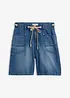 Jeansshorts Mid Waist, med dragsko, bonprix