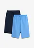 Trikåshorts av ekologisk bomull i Loose Fit (2-pack), bonprix