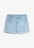 Jeansshorts med Mid Waist och ekologisk bomull, bonprix