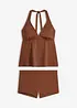 Tankini med halterneck och badbyxa i hipstermodell (2 delar), bonprix