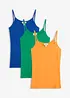 Linne med smala axelband (3-pack), bonprix