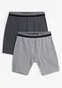 Långa boxershorts med bomull (2-pack), bonprix