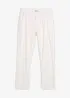 Chinos i linneblandning, normal passform, raka ben, bonprix