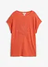 T-shirt i linne med broderi, bonprix