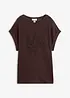 T-shirt i linne med broderi, bonprix