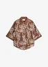 Blus i bomull med broderi, bonprix
