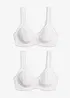Minimizer-BH i T-shirtmodell med bygel och ekologisk bomull (2-pack), bonprix