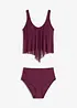Tankini med transparent mesh (2 delar), bonprix
