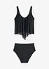 Tankini med transparent mesh (2 delar), bonprix