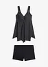 Lång tankini med sicksackkant nedtill (2 delar), bonprix