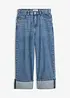Wide Leg Jeans Mid Wais, Cropped, bonprix