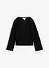 Finstickad cardigan av bomullsmix, bonprix