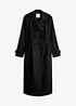 Lång trenchcoat med midjebälte, bonprix