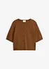 Finstickad cardigan i viskosmix, bonprix